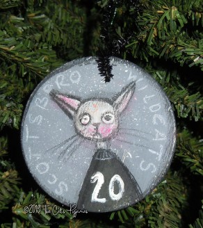 Scottsboro Wildcats Ornament #20 on gray